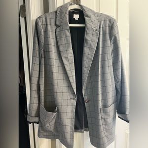 Women’s Gray plaid jacket